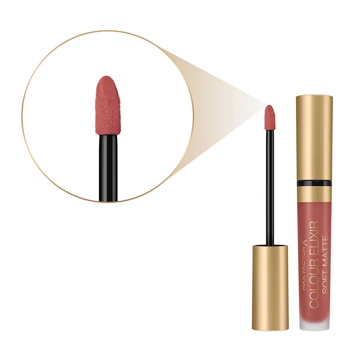 Max Factor أحمر شفاه سائل مطفي من ماكس فاكتور كلر إليكسير رقم 10، روسي باهت
