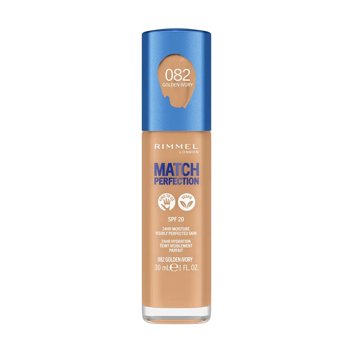 Rimmel London كريم أساس ماتش بيرفيكشن من ريميل لندن رقم 82 ذهبي عاجي