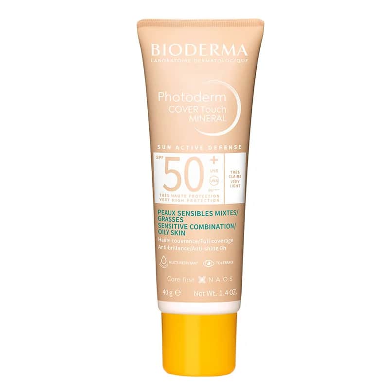 بيوديرما فوتوديرم كوفر تاتش معدني SPF50+ 40 غرام لون فاتح جداً Bioderma