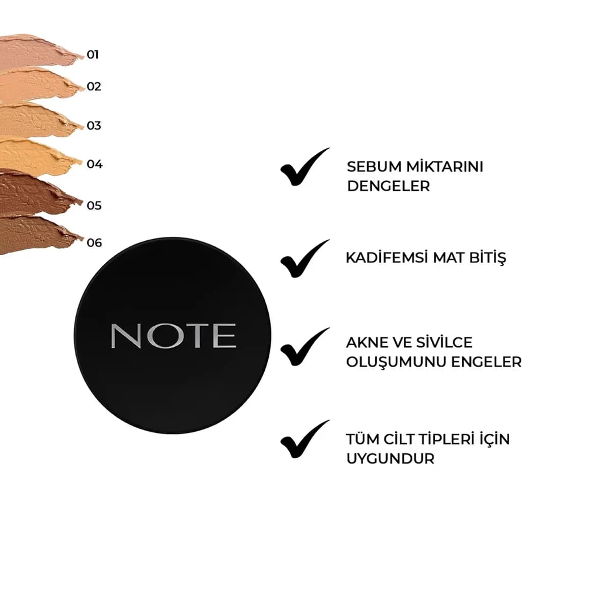 Note نوت لومينوس سيلك كريم بودرا 01 بيج