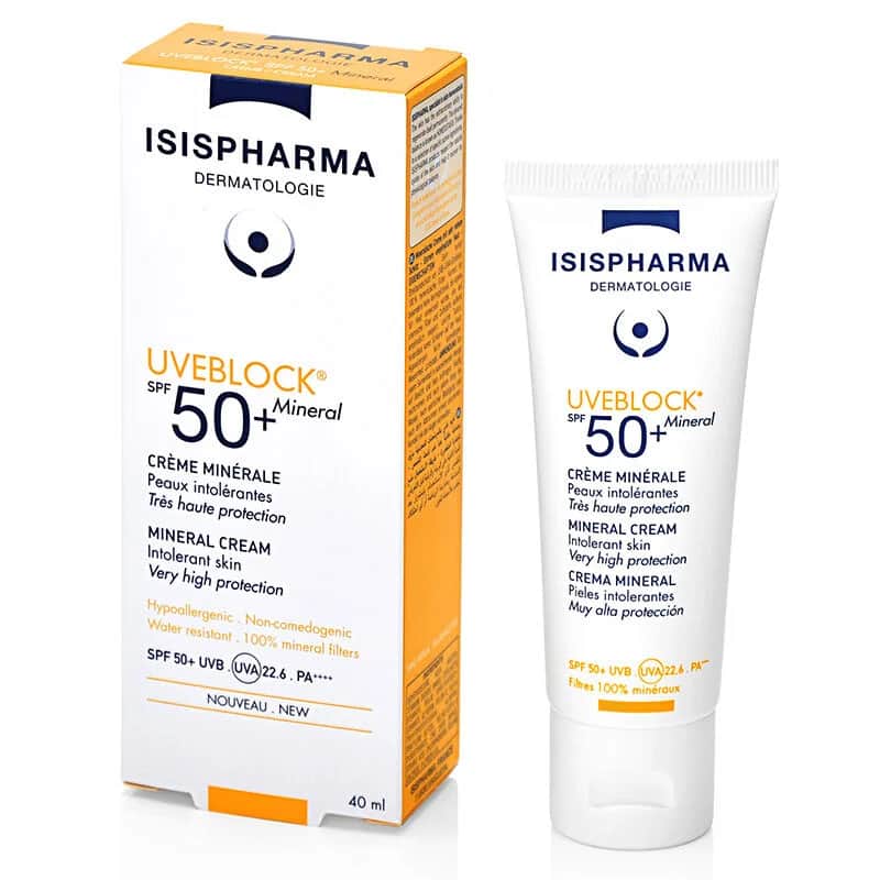 كريم يوفبلوك SPF 50+ المعدني 40 مل من إيزيس فارما ISIS Pharma