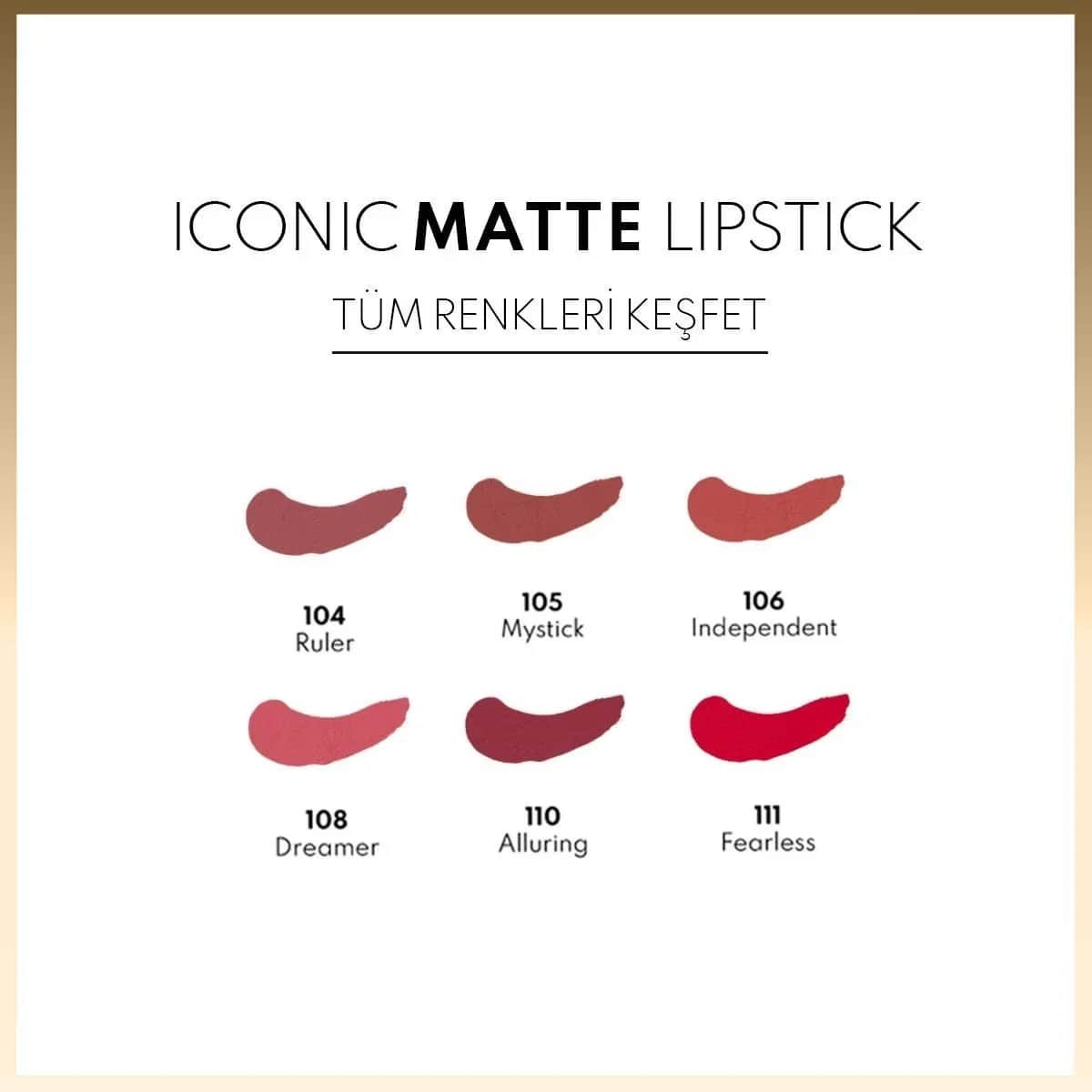 Note Iconic Matte Lipstick 105