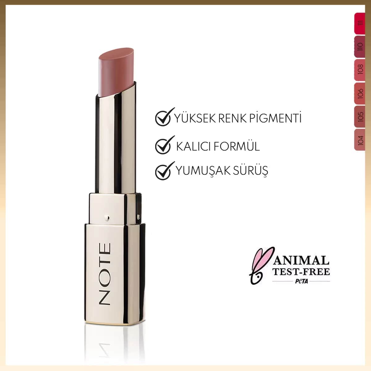 Note Iconic Matte Lipstick 104
