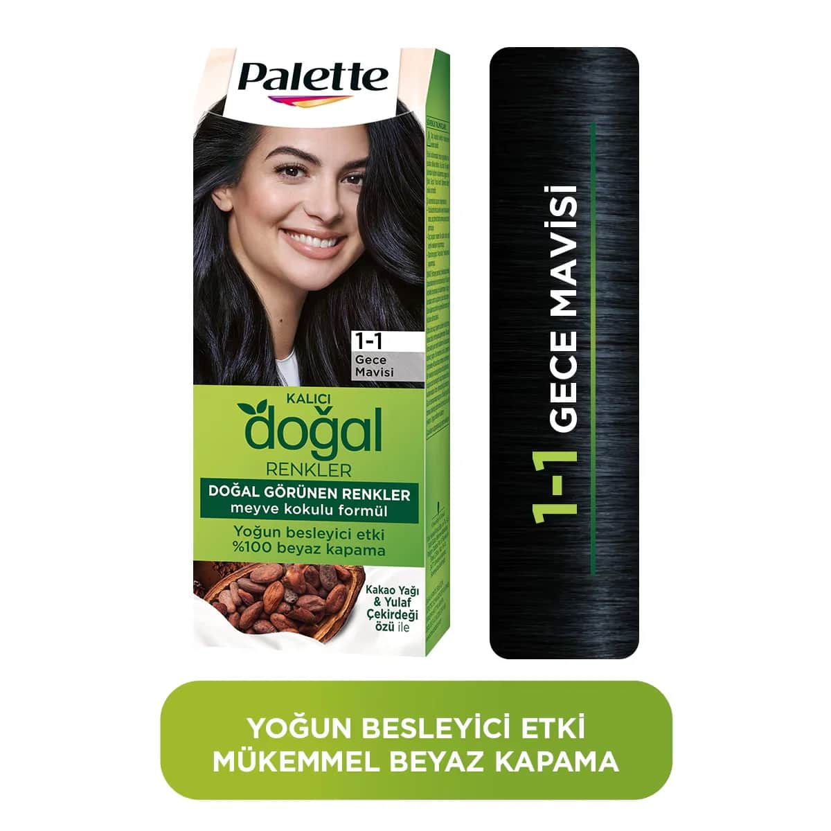 Palette باليت صبغة شعر بألوان طبيعية 1-1 أزرق ليلي 30 مل