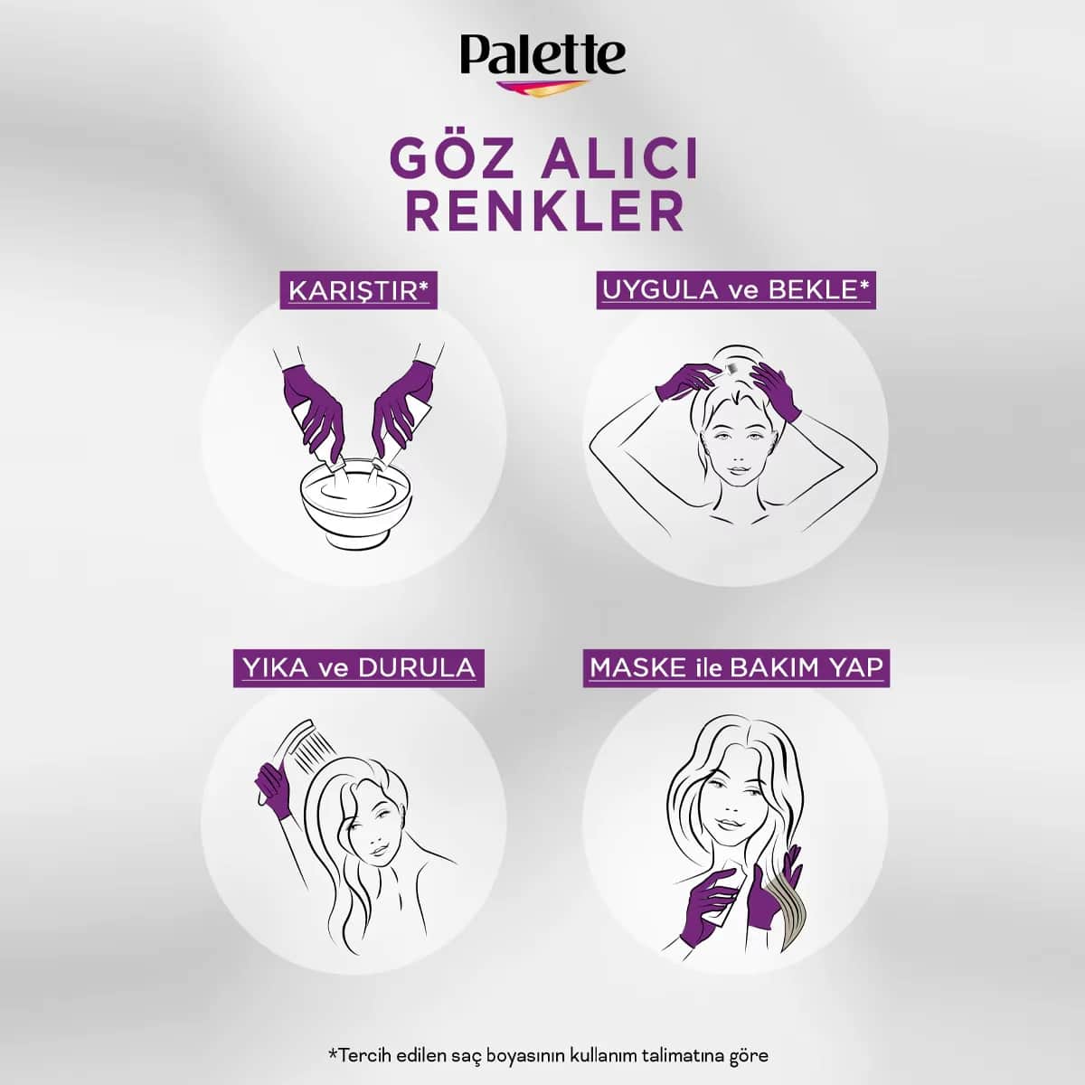 Palette لوحة ألوان جذابة لصبغ الشعر 4-88 أحمر غامق