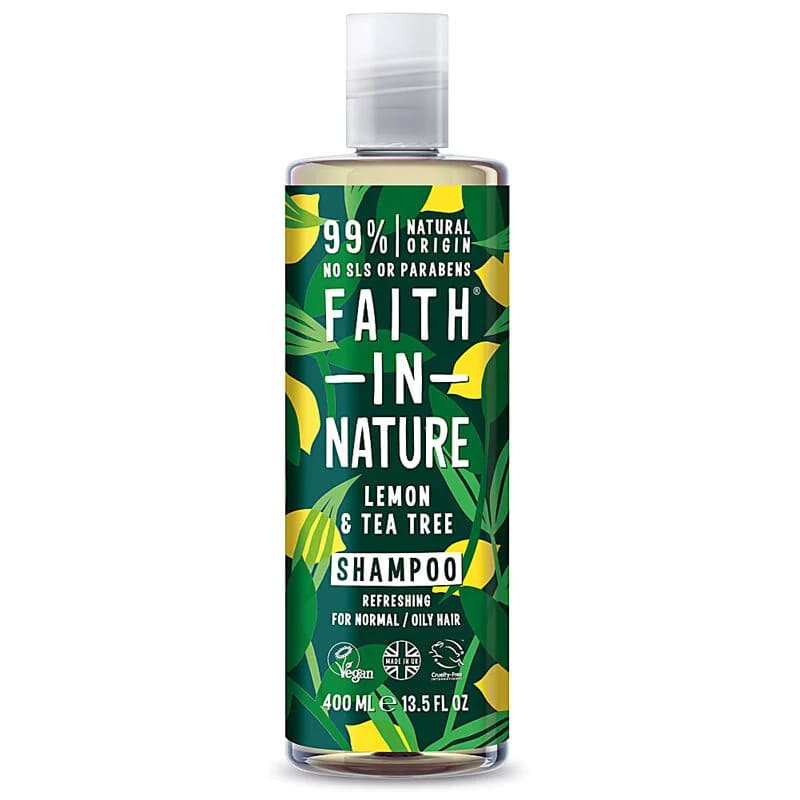 Faith In Nature شامبو منعش بخلاصة شجرة الشاي والليمون من فيث إن نيتشر400 مل منعش