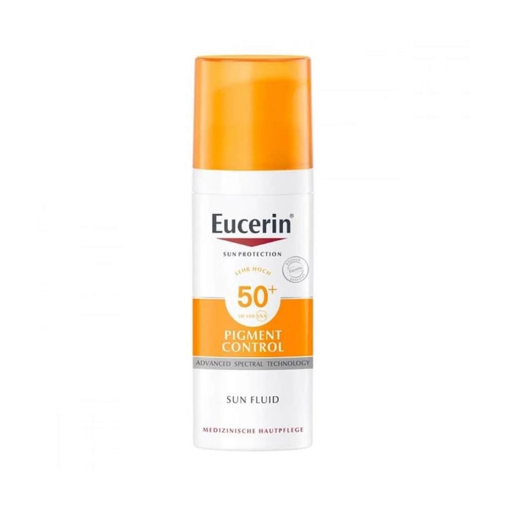 Eucerin صن سائل للتحكم في صبغ الشمس بعامل حماية 50 من الشمس من يوسرين 50 مل