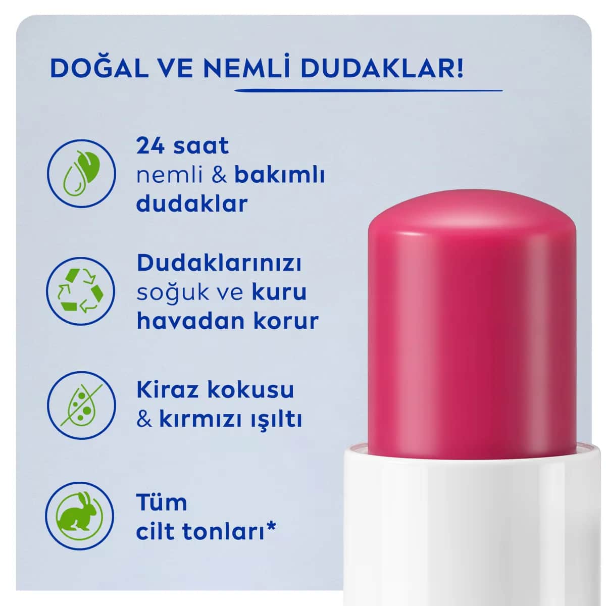 NIVEA كريم نيفيا للعناية بالشفاه بنكهة الكرز 4.8 جرام