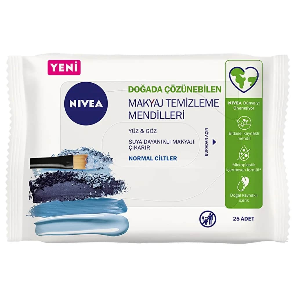 NIVEA مناديل نيفيا لإزالة المكياج ٢٥ منديل (للوجه والعينين والبشرة العادية)