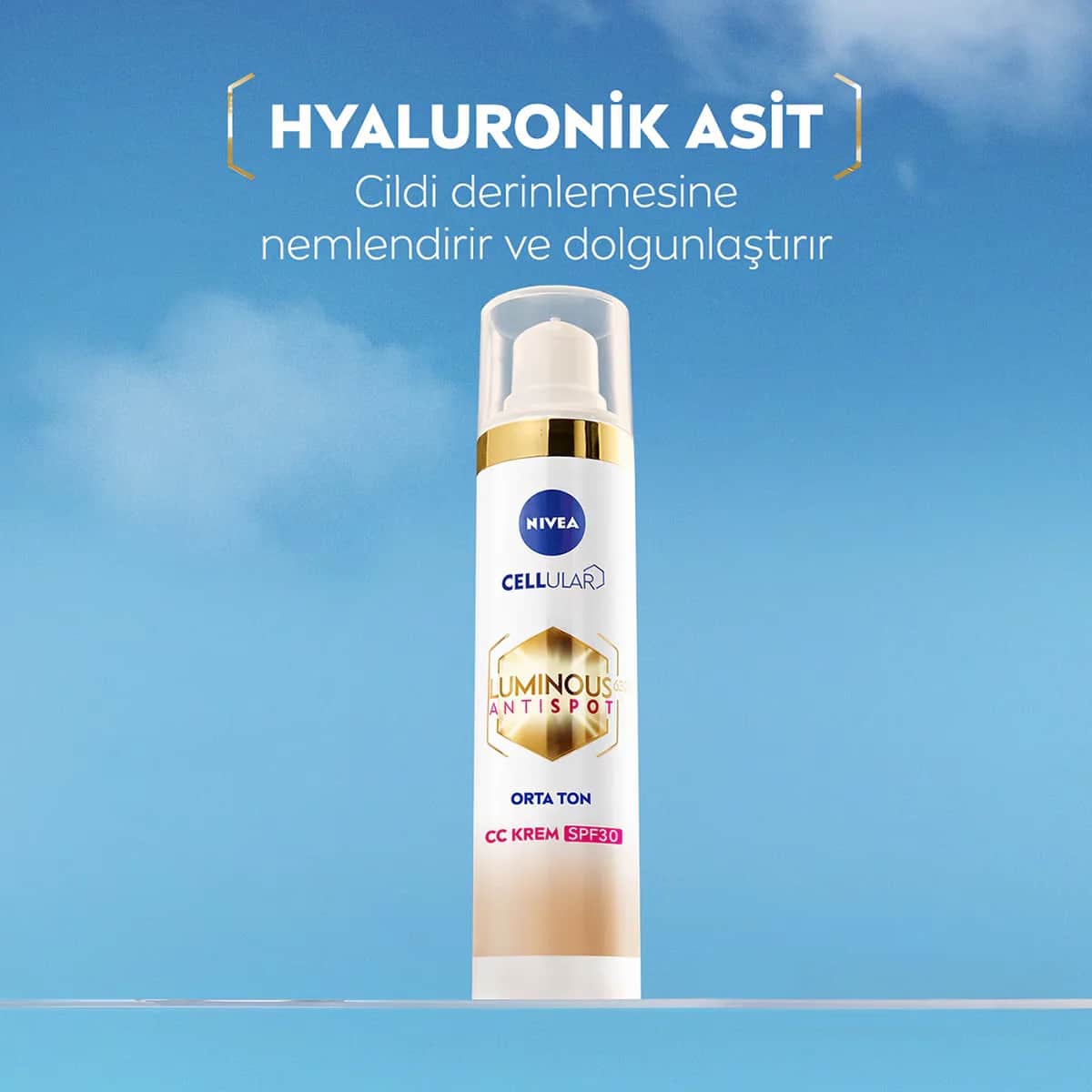 NIVEA كريم نيفيا لومينوس 630 المضاد للبقع الداكنة سي سي للوجه بعامل حماية من الشمس 30، لون متوسط، 40 مل