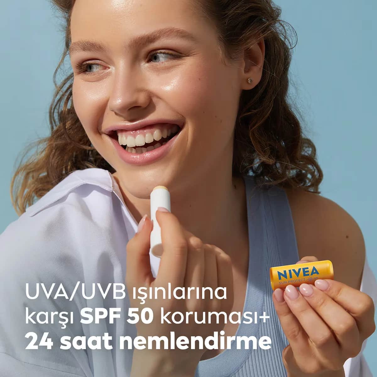 NIVEA مرطب شفاه نيفيا صن بعامل حماية 50+، 4.8 جم