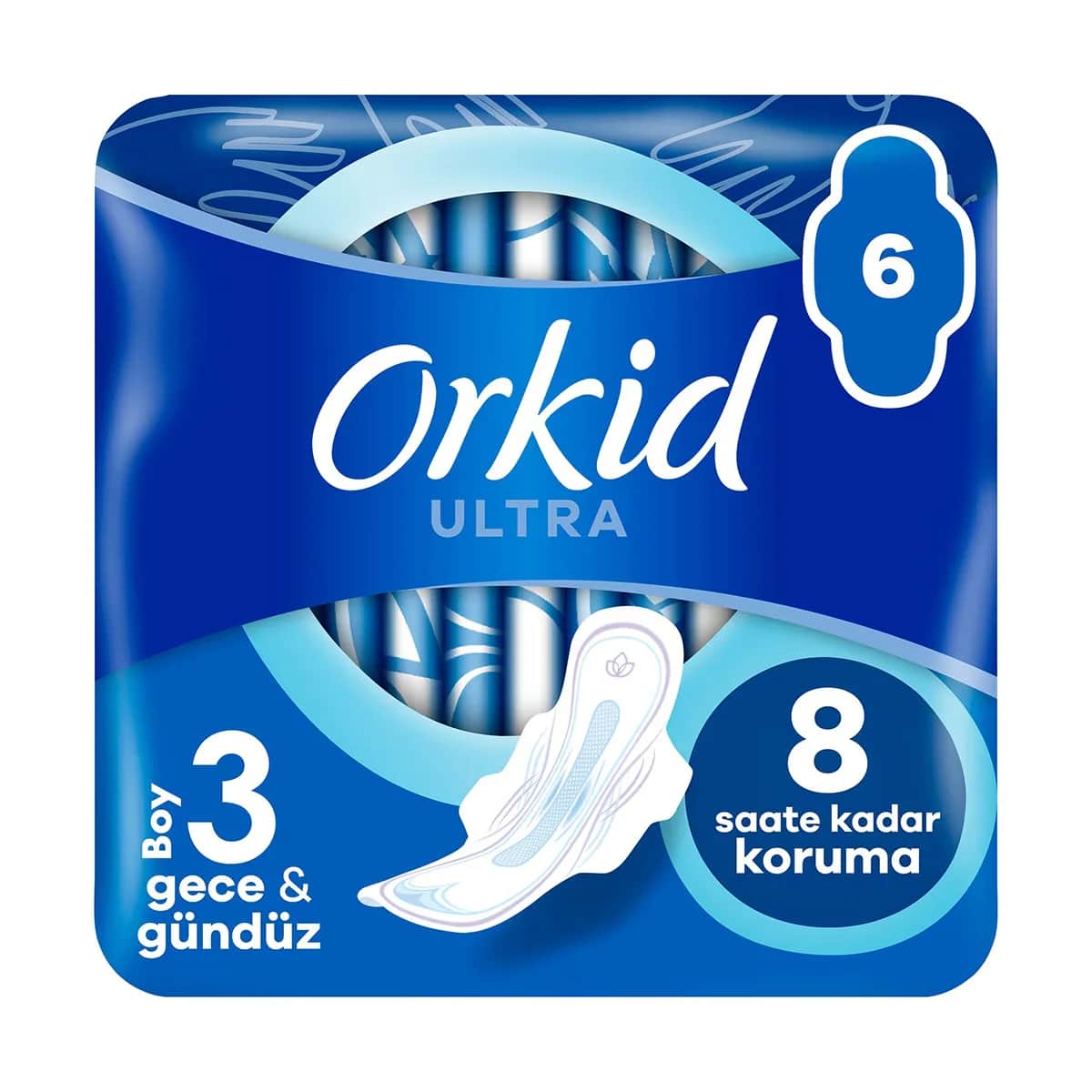 Orkid فوط أوركيد الصحية الليلية الفائقة عبوة من 6 قطع