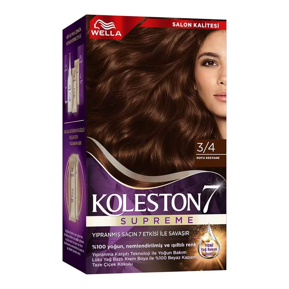 Wella Koleston صبغة شعر ويلا كولستون سوبريم 3/4 كستنائي غامق