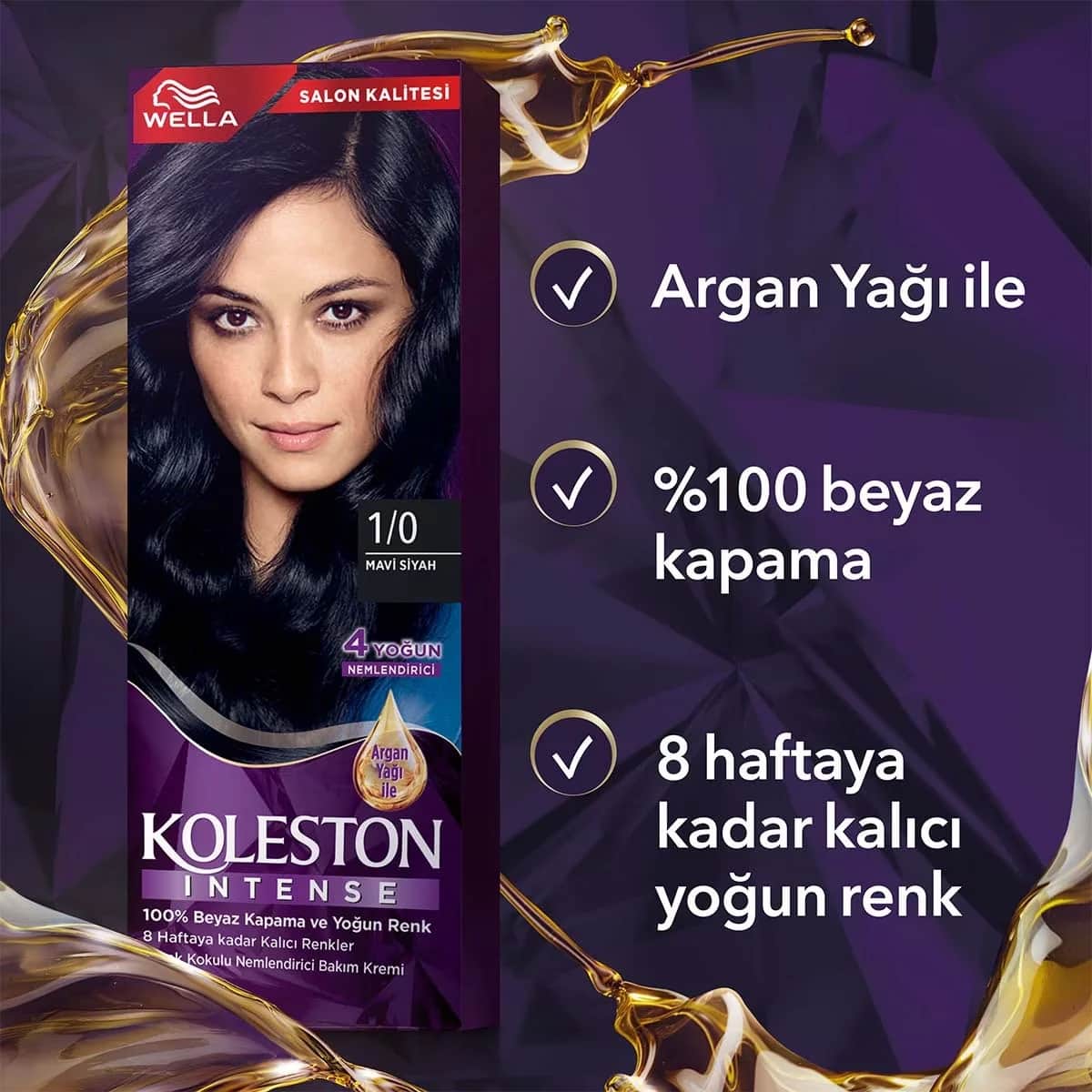 Wella Koleston صبغة شعر ويلا كولستون المكثفة 1/0 أزرق أسود