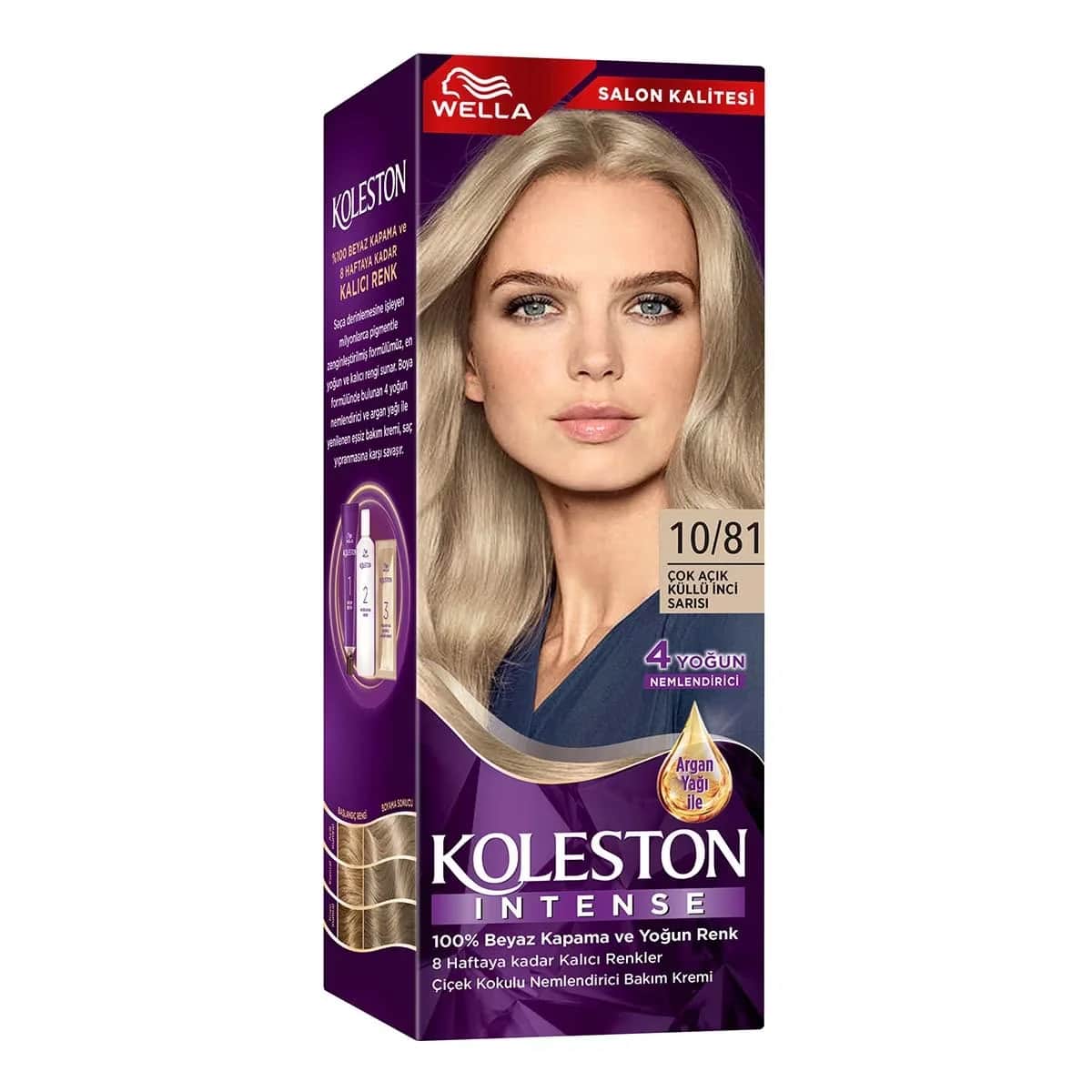 Wella Koleston صبغة شعر ويلا كولستون المكثفة 10/81 أشقر لؤلؤي رمادي فاتح جدًا