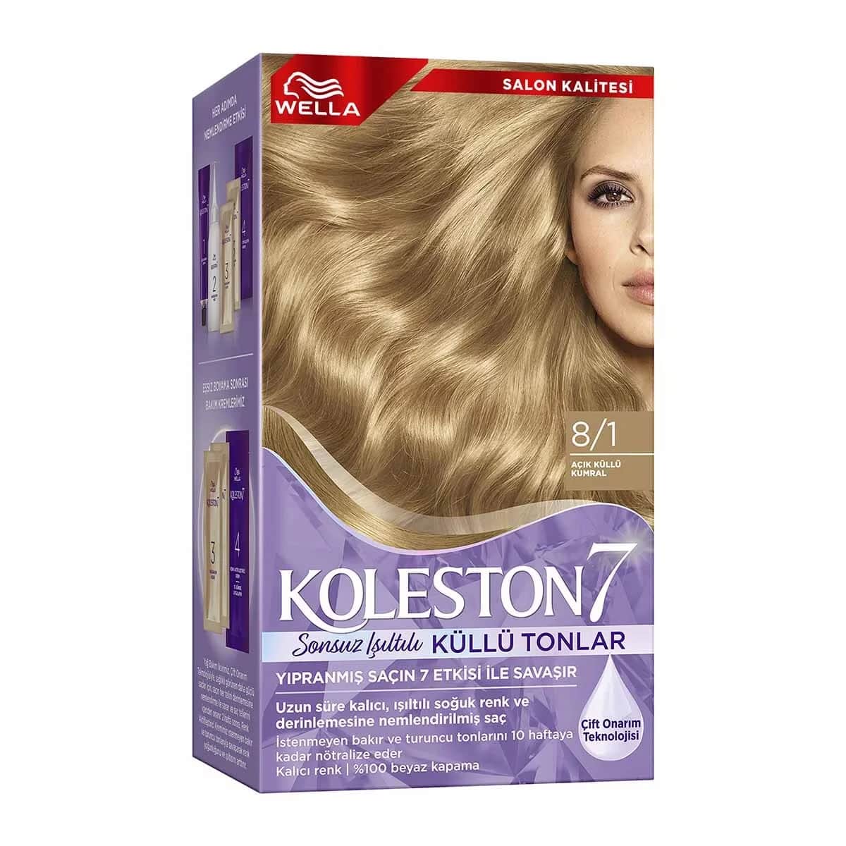 Wella Koleston صبغة شعر ويلا كولستون سوبريم 8/1 أشقر رمادي فاتح (درجات رمادية لامعة لا نهائية)
