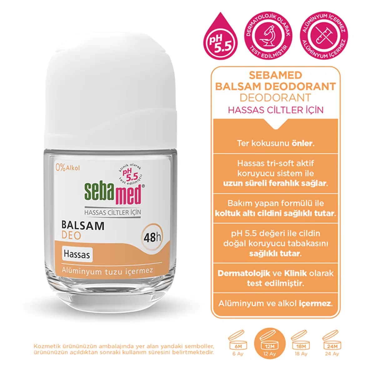 Sebamed مزيل عرق سيباميد رول أون بالسام 50 مل