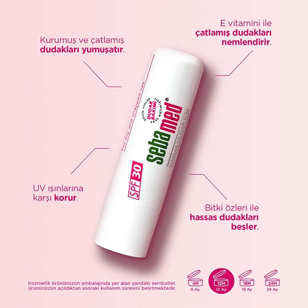 كريم شفاه ثلاثي التأثير SPF 30 بحجم 4.8 غرام من سيباميد Sebamed