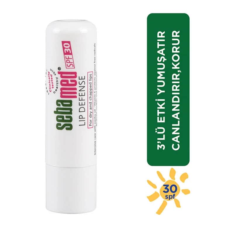 كريم شفاه ثلاثي التأثير SPF 30 بحجم 4.8 غرام من سيباميد Sebamed