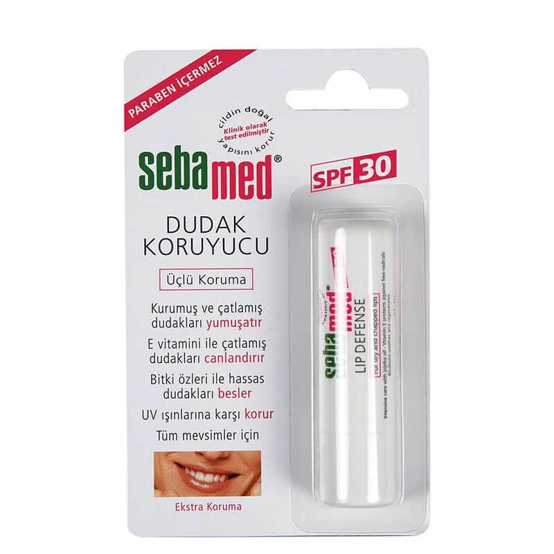 كريم شفاه ثلاثي التأثير SPF 30 بحجم 4.8 غرام من سيباميد Sebamed