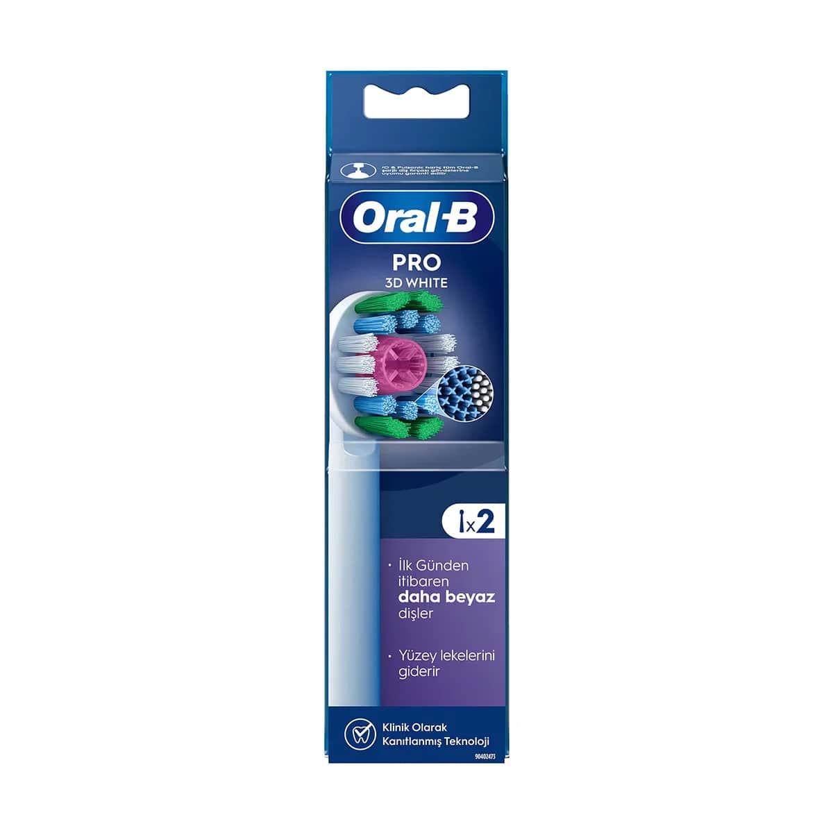 Oral-B رأس بديل لفرشاة الأسنان أورال-بي وايت، قطعتان
