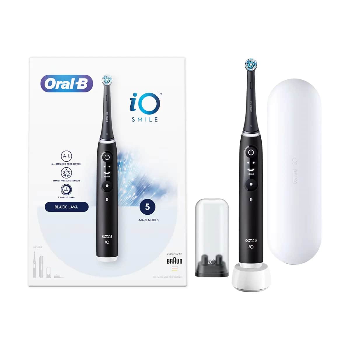 فرشاة أسنان قابلة للشحن سوداء من أورال-بي Io6 Oral-B