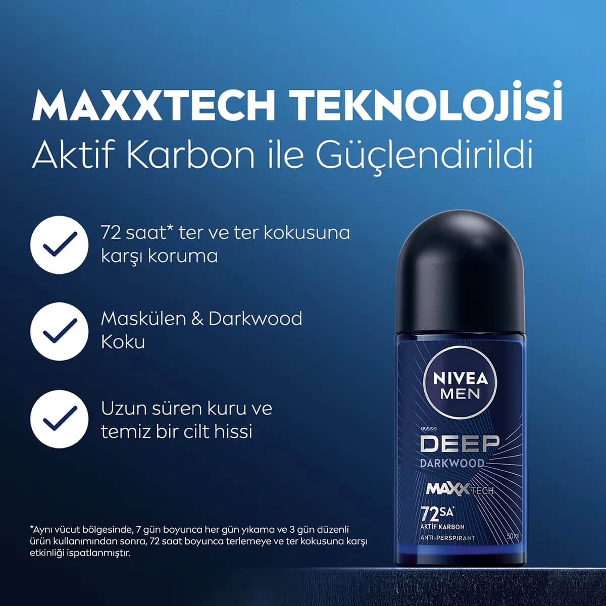 Nivea Men Deep Dimension Roll On 50 ml