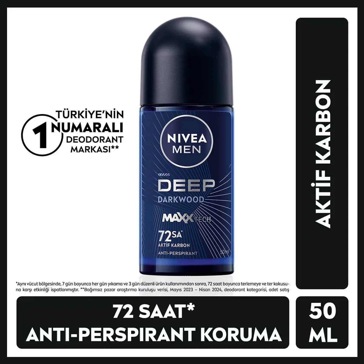 Nivea Men Deep Dimension Roll On 50 ml