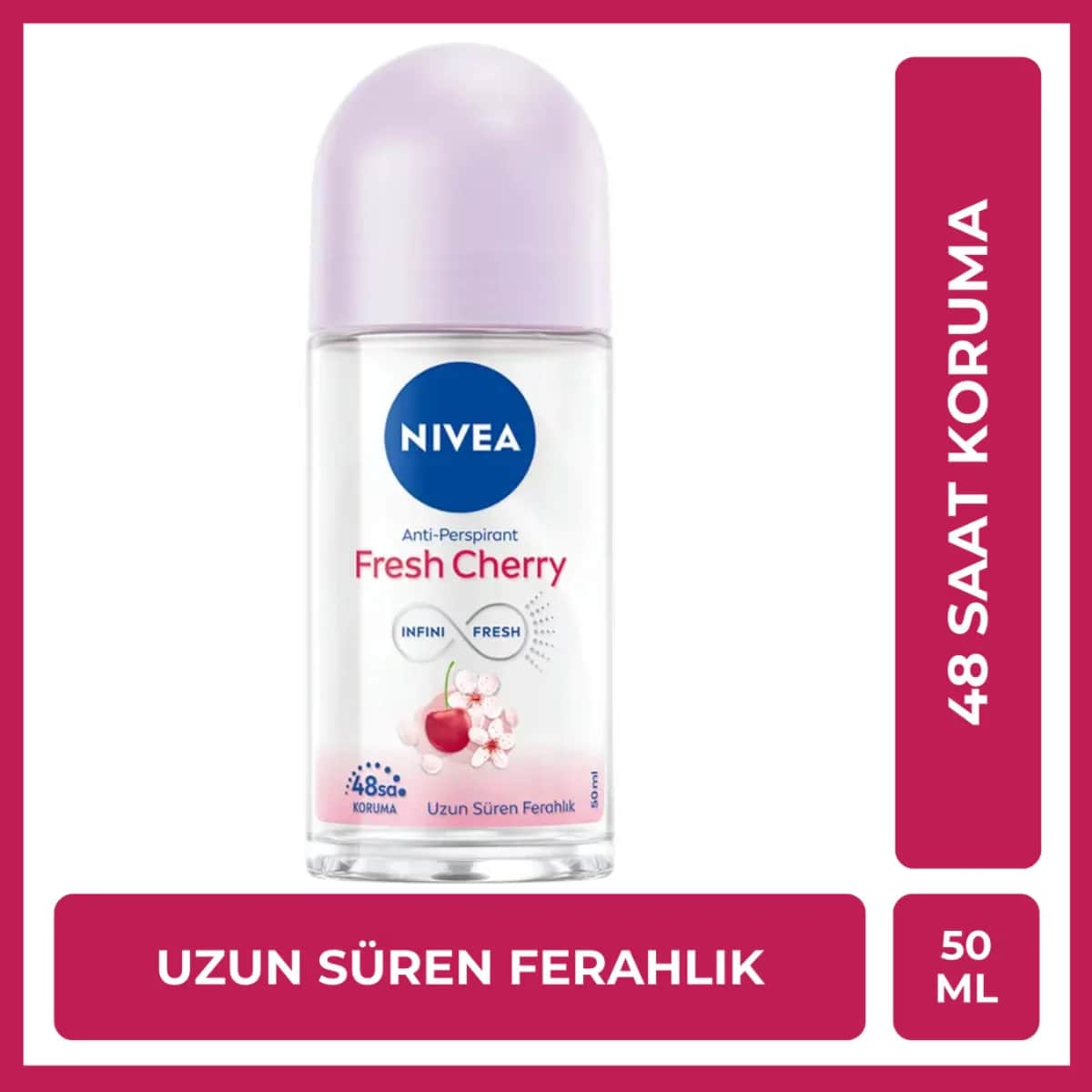 NIVEA نيفيا مزيل عرق رول اون برائحة الكرز المنعش للنساء 50 مل