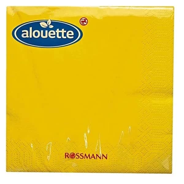 Alouette منديل ألويت أصفر 30 قطعة