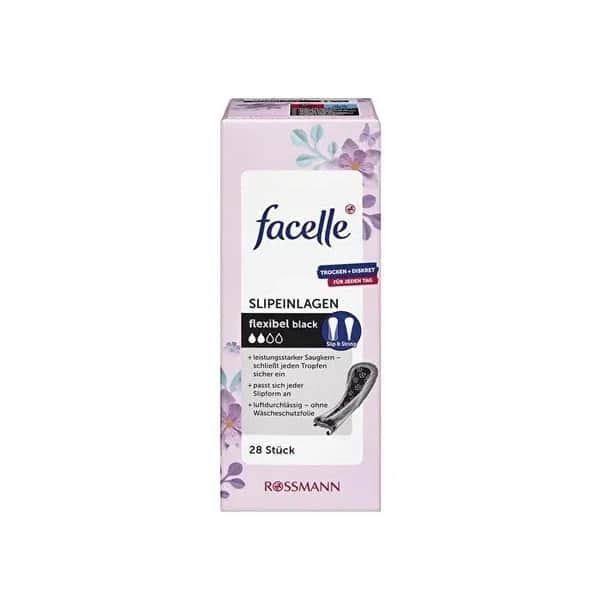 Facelle فوط صحية يومية من فاسيل، خيط أسود، 28 قطعة