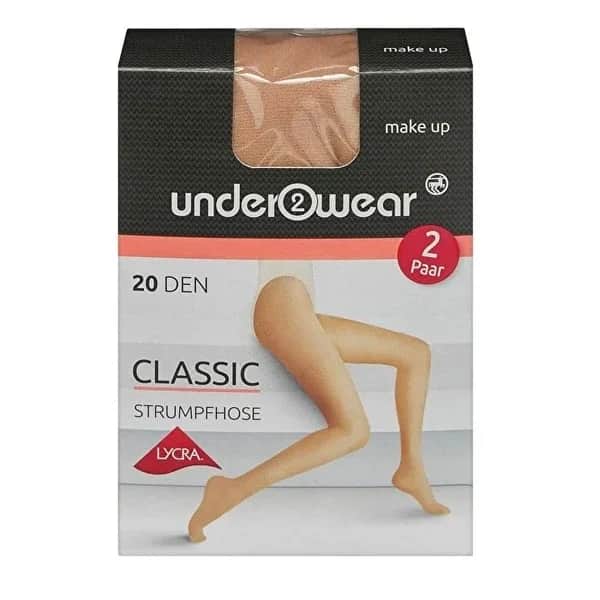 Underwear ملابس داخلية ضيقة من الليكرا، جوارب رفيعة، 20 دن، لون البشرة، مقاس 40/42
