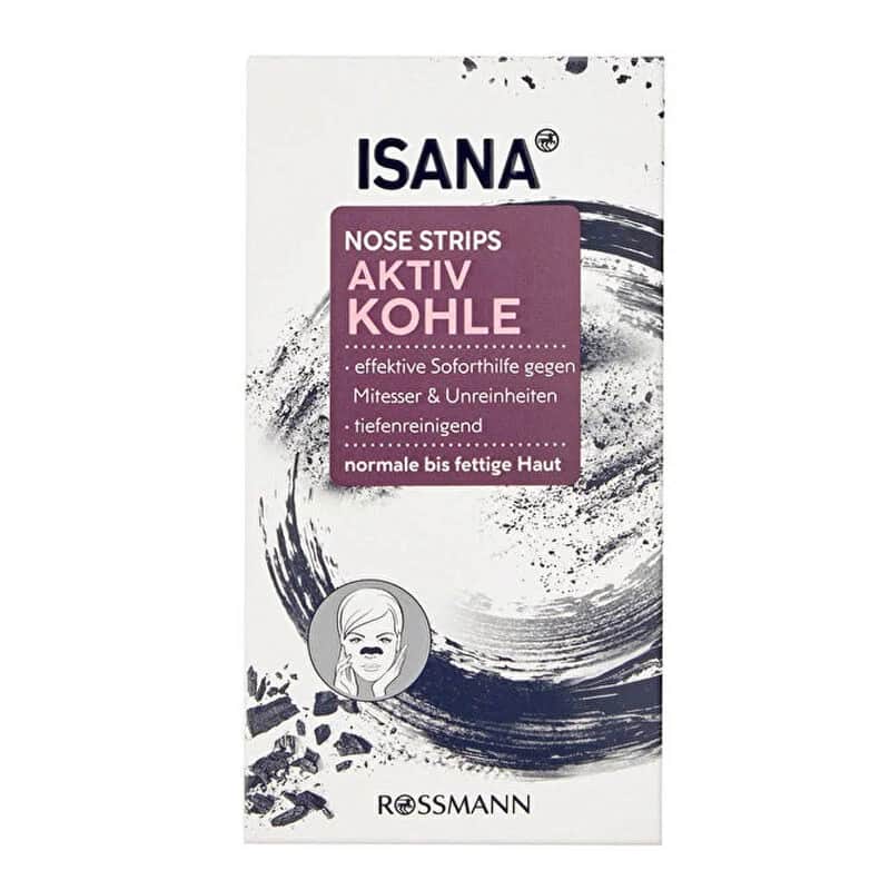 Isana شرائط إيزانا لتنقية مسام الأنف بالفحم النشط، 3 قطع