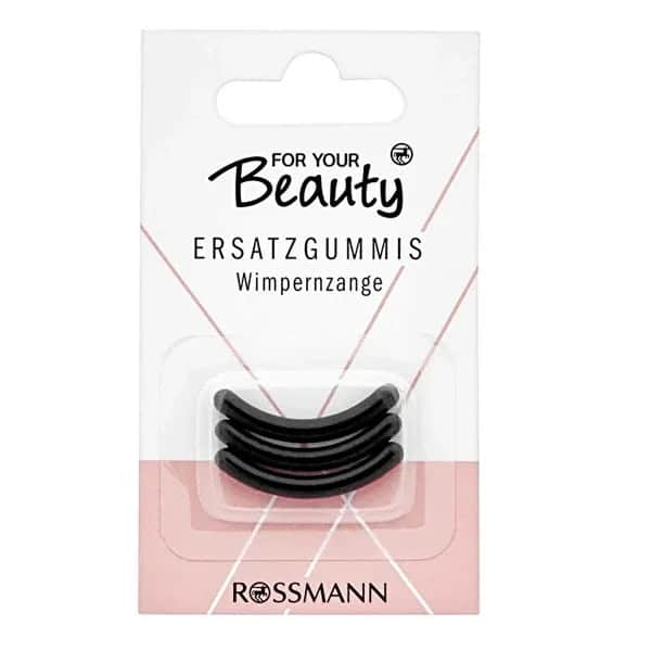 For Your Beauty أداة تجعيد الرموش الاحتياطية من المطاط الأسود من أجل جمالك، 3 قطع