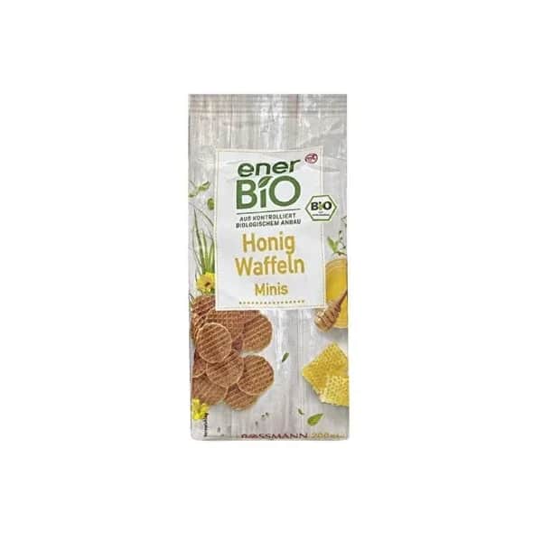 Enerbio Organic Honey Mini Wafers - Crispy 200g Snack