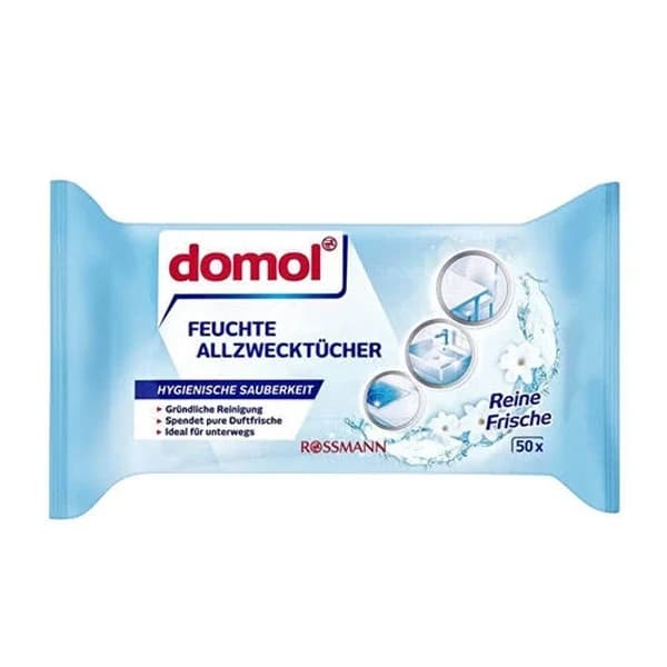 Domol مناديل تنظيف الأسطح من دومول، تنظيف نقي، 50 قطعة