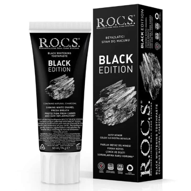 Rocs معجون أسنان روكس بلاك إيديشن للتبييض 60 مل