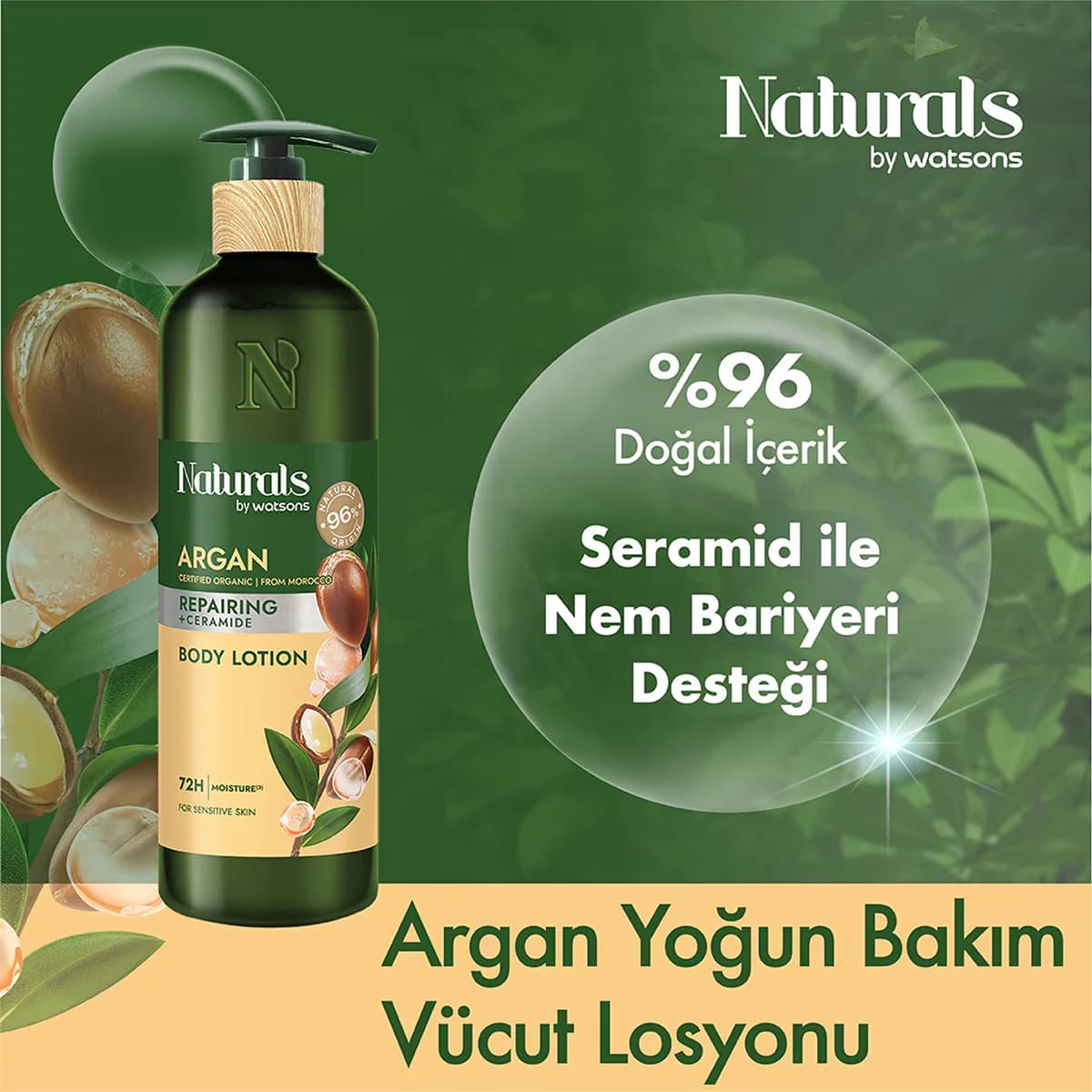 Watsons لوشن الجسم بالأرغان من ناتشورالز باي واتسونز، 490 مل