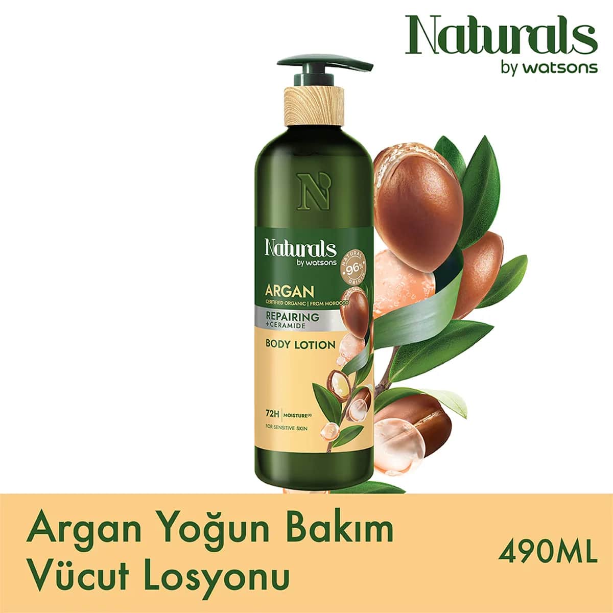 Watsons لوشن الجسم بالأرغان من ناتشورالز باي واتسونز، 490 مل