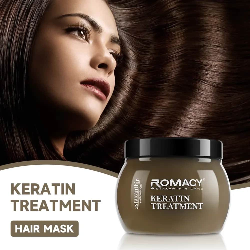 ROMACY ماسك علاجي بالكيراتين بزيت الأرجان المعزز بالأستازانتين من روماسي – 500 مل