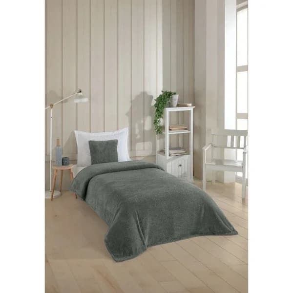 Wondel غطاء وبطانية أريكة وندل أنثراسايت 150×220 سم بولي قطن