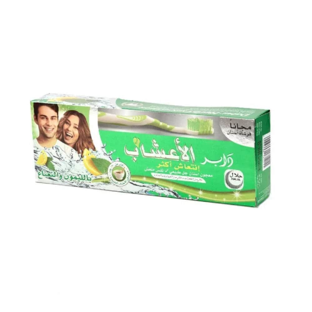 Dabur Herb معجون اسنان طبيعي بالليمون والنعناع لحماية الفم فرشاة من دابر الاعشاب 150 جرام