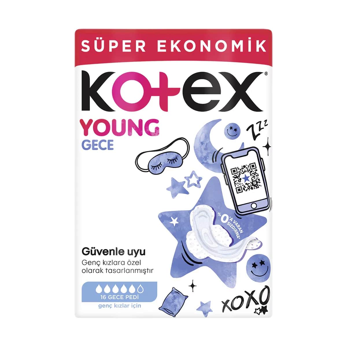 Kotex فوط كوتكس الليلية للبنات فائقة الامتصاص ومريحة