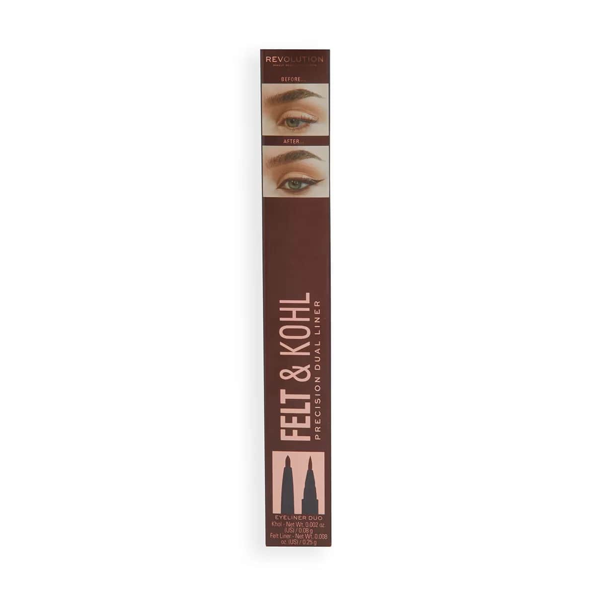 Revolution Felt And Kohl Eyeliner Brown
