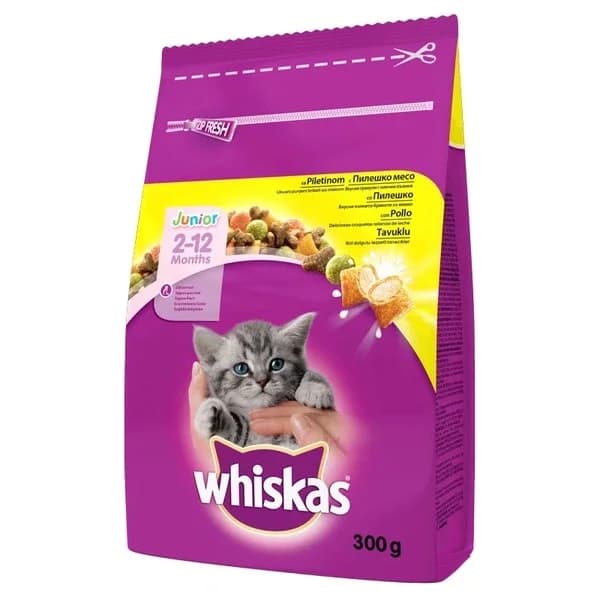 طعام جاف للقطط الصغيرة 300 غ من ويسكاس Whiskas