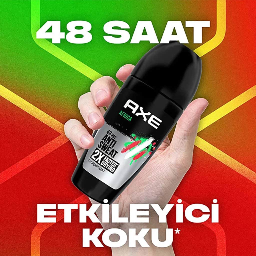 Axe مزيل عرق أكس للرجال برائحة أفريقيا الرائعة لمدة 48 ساعة، 50 مل