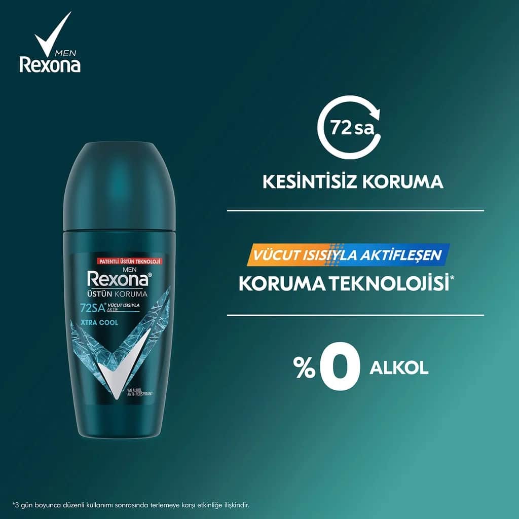 Rexona مزيل عرق ريكسونا سوبريور بروتكشن للرجال، حماية فائقة تدوم 72 ساعة، 50 مل