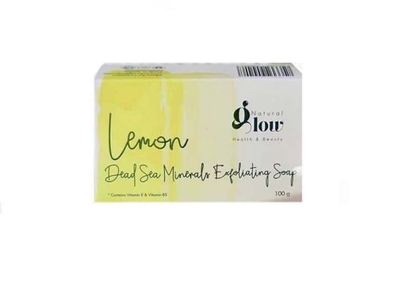 صابون مقشر بمعادن البحر الميت بالليمون 100 جرام من ناتشرال جلو Natural Glow
