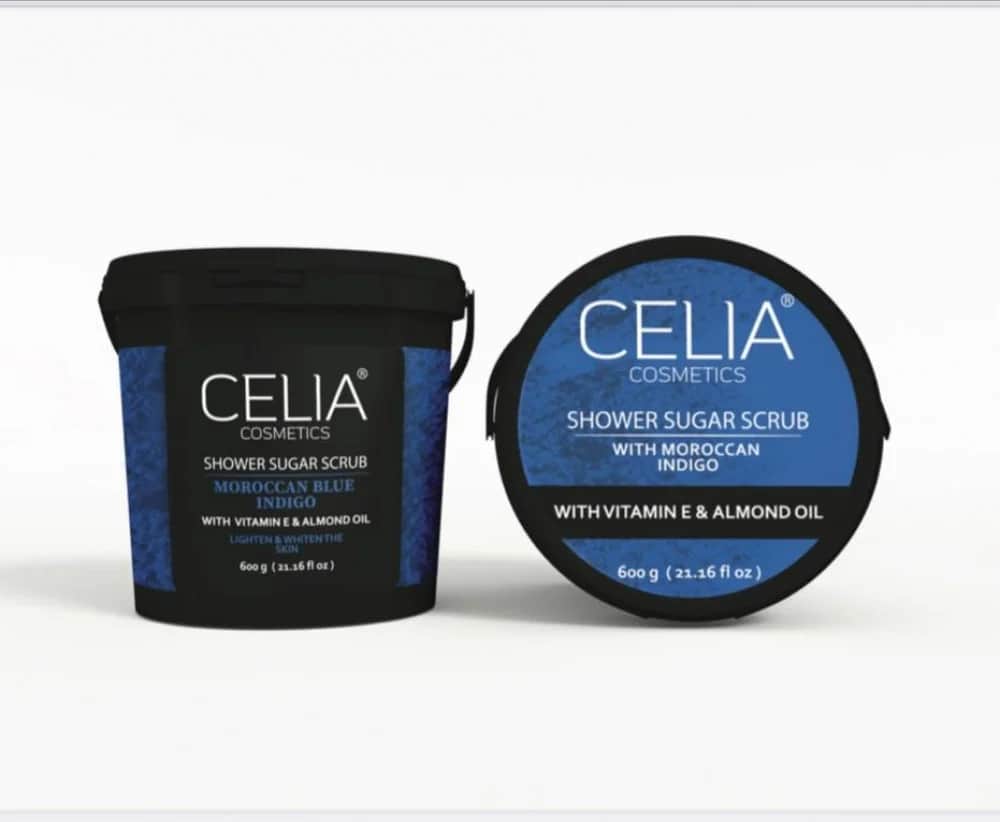 Celia مقشر السكر الرغوي بالنيلة الزرقاء من سيليا 600 جرام