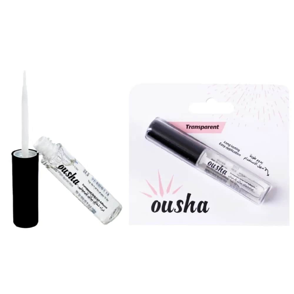 Ousha صمغ الرموش بالفرشاة شفاف من اوشا 5 مل
